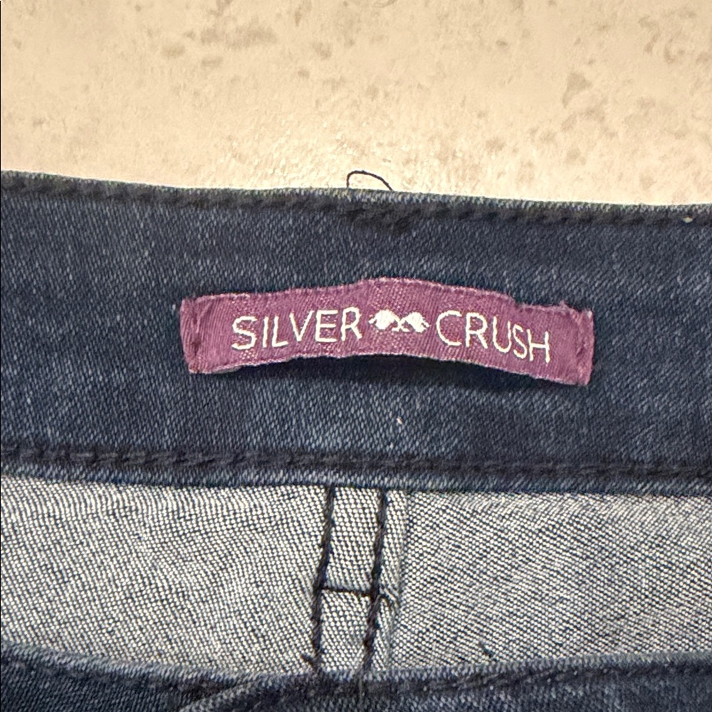 Silver Crush Dark Blue Denim Jeans - Picture 2 of 5
